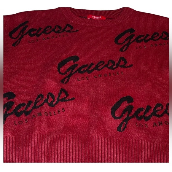 Guess Women's Bold Red Logo Sweater size S . - Picture 6 of 10